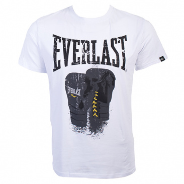 Футболка  Everlast Logo Protex Gloves белый в интернет-магазине VersusBox.ru