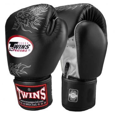 Боксерские перчатки Twins Special fbgvl3-6 fancy boxing gloves черно-серебряные в интернет-магазине VersusBox.ru