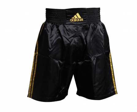 Шорты боксерские Adidas Multi Boxing Shorts черно-золотые в интернет-магазине VersusBox.ru
