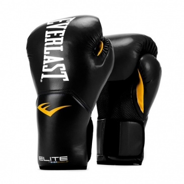 Боксерские перчатки Everlast тренировочные Elite ProStyle черные в интернет-магазине VersusBox.ru