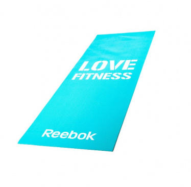 Тренировочный коврик (мат) для фитнеса тонкий Love голубой RAMT-11024BLL в интернет-магазине VersusBox.ru