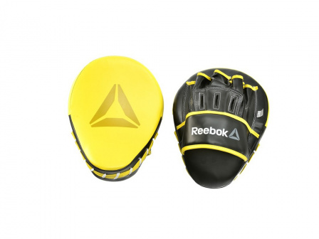 Лапы боксерские Reebok Retail Hook and Jab Pads желтые в интернет-магазине VersusBox.ru