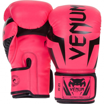 Venum боксерские тренировочные перчатки Elite Boxing розовые в интернет-магазине VersusBox.ru