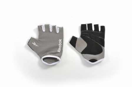 Перчатки для фитнеса Reebok серо-белые в интернет-магазине VersusBox.ru