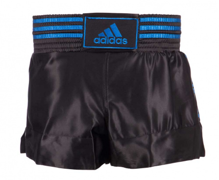 Шорты для тайского бокса  Adidas Thai Boxing Short Satin черно-синие в интернет-магазине VersusBox.ru