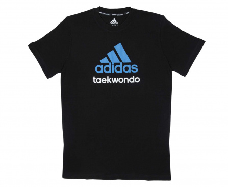 Футболка adidas Community T-Shirt Taekwondo черно-синяя в интернет-магазине VersusBox.ru