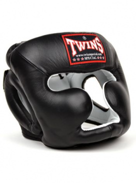 Шлем боксерский Twins head protection hgl3-tw4g черный  в интернет-магазине VersusBox.ru