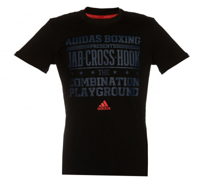 Футболка adidas Graphic Tee Slogan Boxing черно-красная в интернет-магазине VersusBox.ru