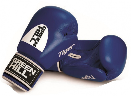 Перчатки боксерские Green Hill TIGER c новым логотипом синие в интернет-магазине VersusBox.ru