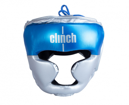 Шлем боксерский Clinch Kids серебристо-синий в интернет-магазине VersusBox.ru