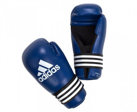 Перчатки для каратэ семиконтакт  Adidas  к/з синий в интернет-магазине VersusBox.ru