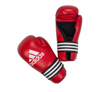 Перчатки для каратэ семиконтакт  Adidas  к/з  красный в интернет-магазине VersusBox.ru