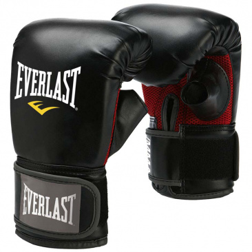 Боксерские перчатки Everlast снарядные Martial Arts Pu черные в интернет-магазине VersusBox.ru