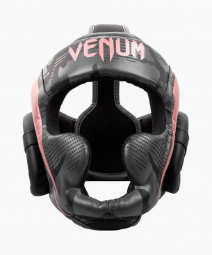 Venum боксерский шлем Elite черный-золотой-розовый в интернет-магазине VersusBox.ru