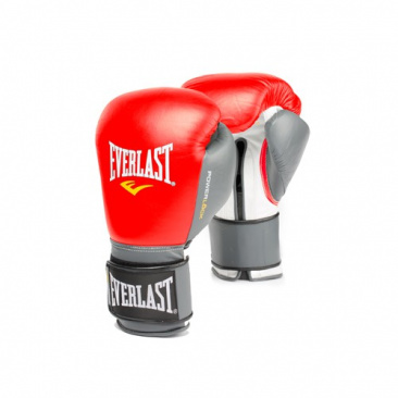 Боксерские перчатки Everlast тренировочные Powerlock красно-серые в интернет-магазине VersusBox.ru