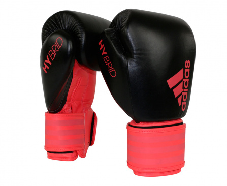 Перчатки боксерские adidas Hybrid 200 Dynamic Fit черно-красные в интернет-магазине VersusBox.ru
