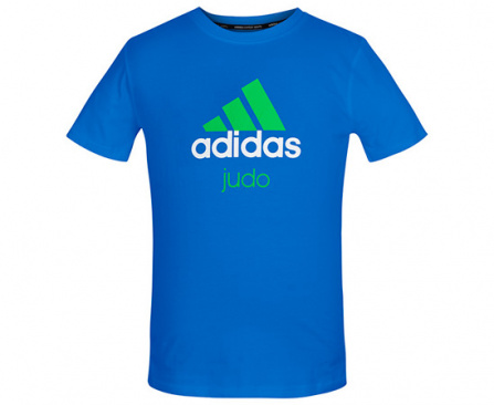 Футболка детская adidas Community T-Shirt Judo Kids сине-зеленая в интернет-магазине VersusBox.ru