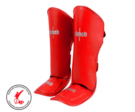 Защита голени и стопы Clinch Shin Instep Guard Kick красная в интернет-магазине VersusBox.ru