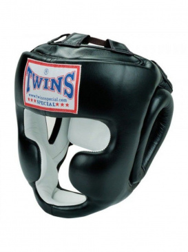 Шлем боксерский Twins head protection hgl-3 черный в интернет-магазине VersusBox.ru