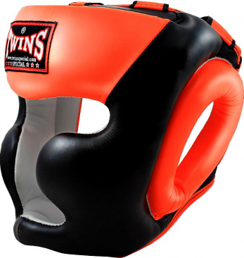 Шлем боксерский Twins hgl3-2t черно-оранжевый в интернет-магазине VersusBox.ru