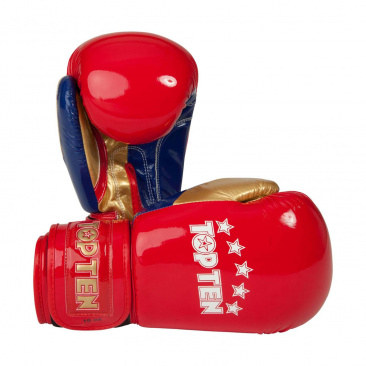 Top Ten боксерские тренировочные перчатки красно- золотые Champion в интернет-магазине VersusBox.ru