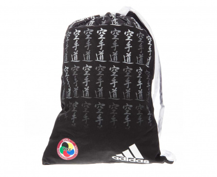 Мешок для кимоно adidas Satin Carry Bag Karate Wkf черно-белый в интернет-магазине VersusBox.ru