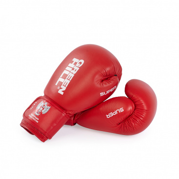Боксерские перчатки Green Hill SUPER одобренные Федерацией бокса России красные в интернет-магазине VersusBox.ru