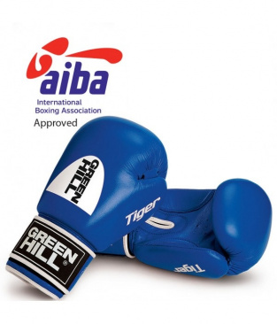 Перчатки боксерские Green Hill TIGER одобренные AIBA 2017 синие в интернет-магазине VersusBox.ru