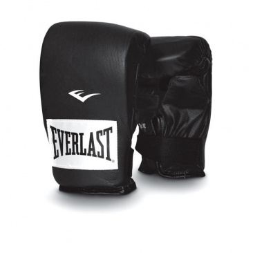 Боксерские перчатки Everlast снарядные профессиональные черные в интернет-магазине VersusBox.ru