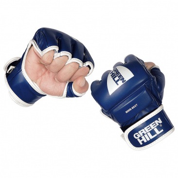 Перчатки MMA CAGE Green Hill синие  в интернет-магазине VersusBox.ru