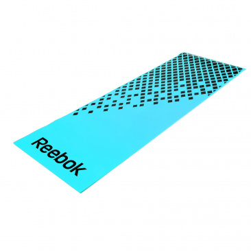 Тренировочный коврик (мат) Reebok для фитнеса мягкий голубо-черный в интернет-магазине VersusBox.ru