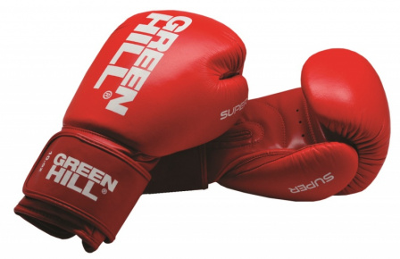 Боксерские перчатки Green Hill SUPER красные в интернет-магазине VersusBox.ru