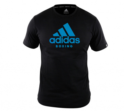 Футболка adidas Community T-Shirt Boxing черно-синяя в интернет-магазине VersusBox.ru