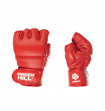 Перчатки для боевого самбо Green Hill FIAS Approved (Лицензия FIAS) красные в интернет-магазине VersusBox.ru