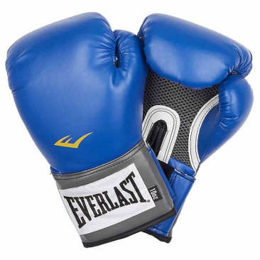Боксерские перчатки Everlast тренировочные подростковые Pu Pro Style Anti-MB синие в интернет-магазине VersusBox.ru