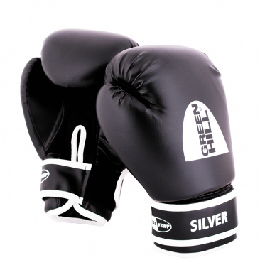 Боксерские перчатки Green Hill SILVER чёрные в интернет-магазине VersusBox.ru
