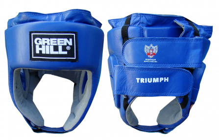 Боксёрский шлем Green Hill Triumph одобренный Федерацией Бокса России синий в интернет-магазине VersusBox.ru