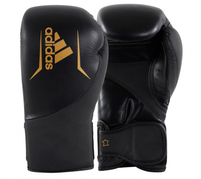Перчатки боксерские adidas Speed 200 черно-золотые в интернет-магазине VersusBox.ru