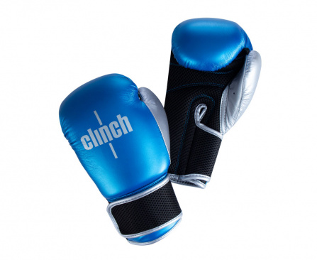 Перчатки боксерские Clinch Kids сине-серебристые в интернет-магазине VersusBox.ru