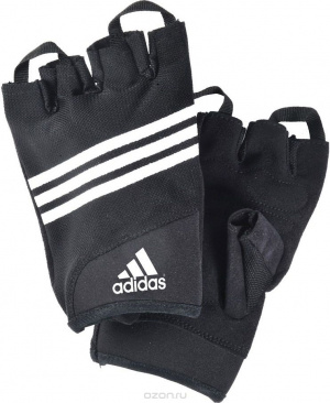Перчатки для тренировок Adidas Stretchfit Training Glove черные в интернет-магазине VersusBox.ru