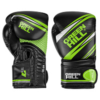 Перчатки боксерские Green Hill TEK7 черно-зеленые 16oz