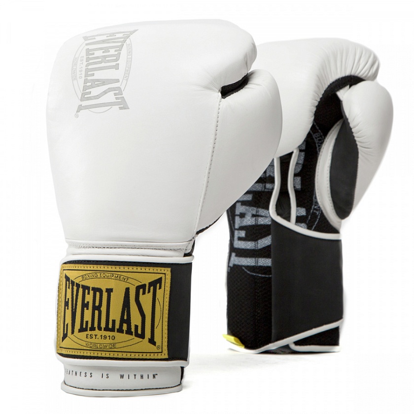 Купить боксерские перчатки everlast тренировочные 1910 classic белые по цене 12 999 ₽ в магазине VersusBox.ru