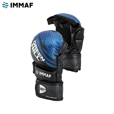 MMI-602 Перчатки MMA IMMAF approved черно-синие в интернет-магазине VersusBox.ru