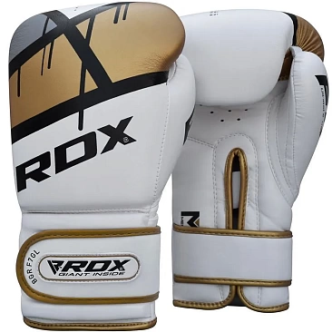 Перчатки тренировочные RDX F7 14oz бел/золот. в интернет-магазине VersusBox.ru