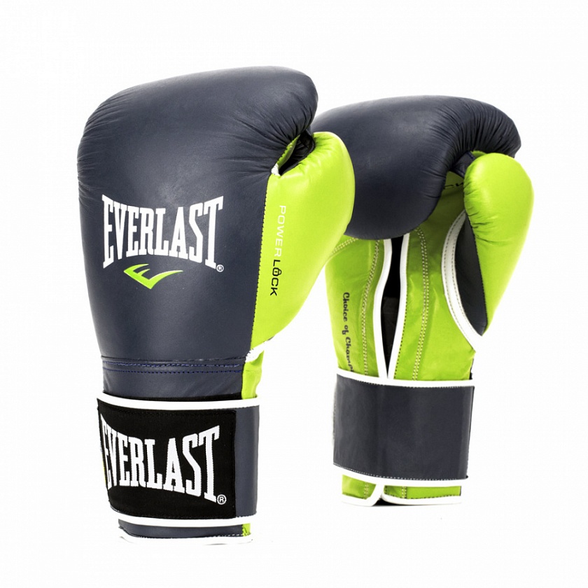 Купить боксерские перчатки everlast тренировочные powerlock сине-зеленые по цене 12 999 ₽ в магазине VersusBox.ru