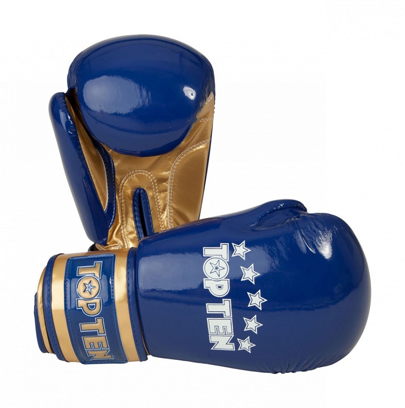 Купить top ten боксерские тренировочные перчатки синие   champion по цене 6 990 ₽ в магазине VersusBox.ru
