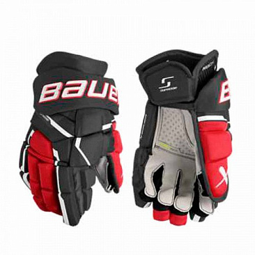Хоккейные перчатки Bauer Supreme Mach GLOVE Sr 14" красные в интернет-магазине VersusBox.ru