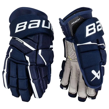 Хоккейные перчатки Bauer Supreme Mach GLOVE Sr 15" синие в интернет-магазине VersusBox.ru