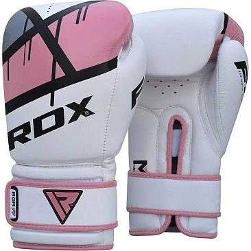 Перчатки тренировочные RDX F7 8oz бел/розов. в интернет-магазине VersusBox.ru