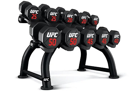 Сет из гантелей 5 пар (22-30 кг) UFC, 260кг в интернет-магазине VersusBox.ru